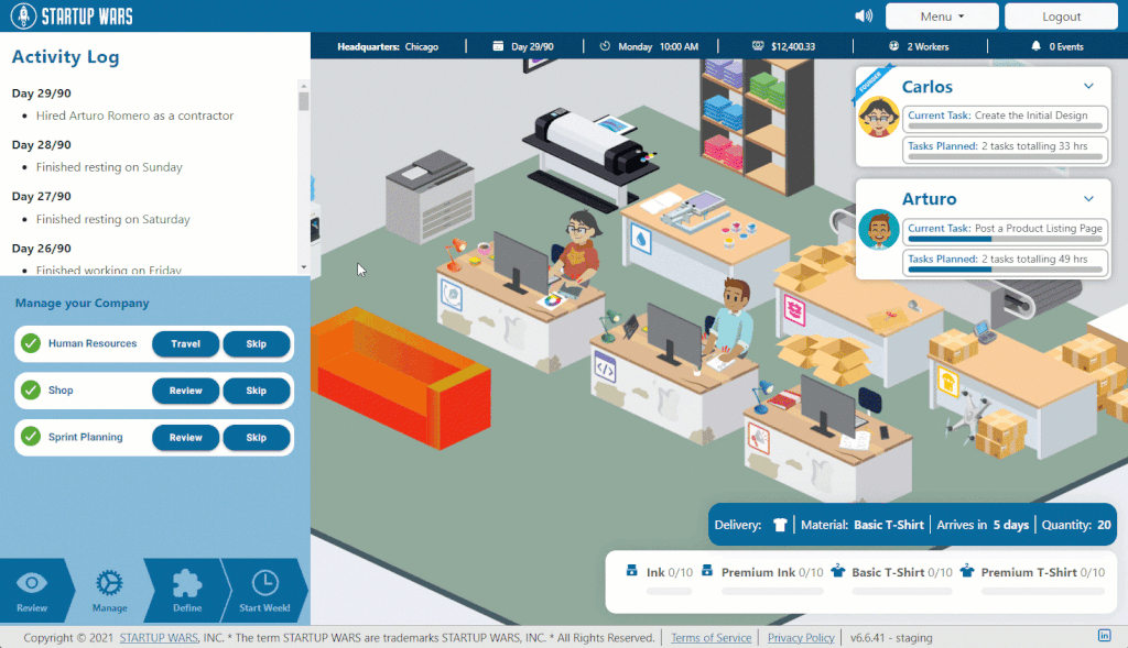 Business Simulation for High Schoolers